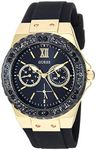 GUESS Men Analog Japanese Quartz Watch with Silicone Strap U1053L7