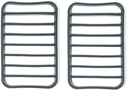 The Silicone Kitchen Silicone Roasting Rack Pan, Dishwasher Safe, BPA Free, Non-Toxic, 7 in by 10.75 in, Navy, 2 Pack