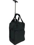 Bordlite RyanAir Approved Cabin Holdall on Wheels, Extendable Handle, Multi Pocket Twill Travel Bag - 40x25x20cm - Black