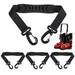 Kasyat 4 Pieces Ski Boot Carriers Straps Snowboard Boot Carrier Strap Roller Skate Shoulder Sling Leash Athletic Winter Gear Leash Accessories for Outdoor Ice Skates Winter Sports Activities, Black