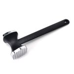 Meat Hammer, Silver Meat Tenderizer and Mincer, 24.5 cm Kitchen Tool for Steak, Poultry and Ground Meat Preparation, 155 g with Comfortable Grip
