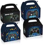 WODJR 24Pcs Video Game Candy Boxes Video Game Party Decorations Video Game Gift Boxes Video Game Party Favor Boxes Treat Boxes for Video Game Party Supplies Gamer Level Up Party Decorations (Blue)