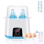 LAD Baby Bottle Warmer, Double Bottle Steam Steriliser LED Display & Baby Food Milk Rapid Heater Warming with Remote Control
