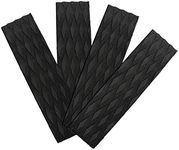 4 Pieces Surfboard Traction Pads EVA Surfing Skimboard Deck Traction Pads Anti-Slip Front Tail Pad fit for Kiteboard Surfboards,Skimboards,Longboards,Shortboards,Kayak,Fish Board Black