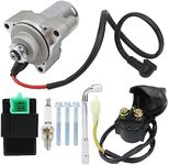 shamofeng 3 Bolt Starter & Relay & CDI & Spark Plug for 125cc 110cc 100cc 90cc 70cc 50cc Chinese ATV Dirt Bike Go Kart Quad 4 Wheelers, for TaoTao Coolster Jonway SunL Roketa SSR Most Chinese Brands