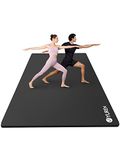 YR Exercise Mat Large 6'x4' 10mm Extra Thick Yoga Mat for Men Women Extra Wide Workout Mat for Home Gym Floor Stretching Mats (Black)