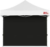 MasterCanopy Instant Gazebo Sidewall Panels Sunwall for 3x3M Pop Up Gazebo Tent,1 Pack (2.5x2.5M,Black)