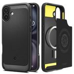 Spigen Case for iPhone 16 Plus Case, Rugged Armor MagFit Designed for Apple iPhone 16 Plus - Matte Black