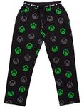 Xbox Lounge Pants For Men | Adults Green Black Drawstring Pockets Pyjamas Trousers | Game Console Pjs Merchandise Gifts XL