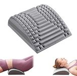 Back Stretcher, Refresh Neck and Back Massager Multi-Level Adjustable Spine Board Back Stretcher Posture Corrector Back Neck Cracker for Lower Back Pain Relief (White) (Grey)