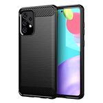 cadorabo Case for Samsung Galaxy A91 / S10 LITE / M80s - Cover in BRUSHED BLACK - Mobile Phone Cover made of TPU Silicone in Stainless Steel Carbon Fiber Optics - Silicone Soft Back Cover Case Bumper