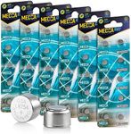 MEDca AG5 LR754 Batteries - 60 Count Pack - 1.5V Alkaline 754 LR48 193 Battery Button Coin Cell Batteries for Hearing Aids and Hearing Amplifiers