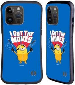 Head Case Designs sous Licence Officielle Minions Rise of Gru(2021) I Got The Moves Humour Coque Hybride Compatible avec Apple iPhone 15 Pro Max