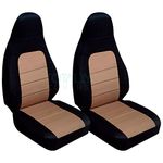 Totally Covers compatible with 2001-2005 Mazda MX-5 Seat Covers: Black and Tan