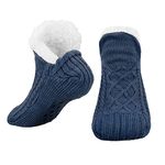 Bestomrogh Women Slipper Socks, Fluffy And Warm Fleece Lined Anti Slip Socks Home Bed Socks Girls Warm Socks Floor Socks for Women Soft Thick Christmas Sock