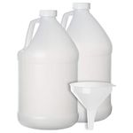 Dilabee- 1 Gallon Jug Plastic Bottle -Great for Storage ,2 Pack Empty Gallon Jugs with Caps- for Home and Commercial Use - Food Safe BPA Free