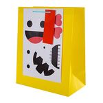 Hallmark Large Multi-Occasion Gift Bag - Customisable with Silly Face Stickers Design