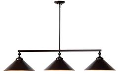 Kenroy Home 93247ORB Conical 3-Light Island Light, Blackened Oil Rubbed Bronze