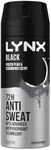 lynx Black Antiperspirant Body Spray, 165 ml