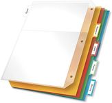 Cardinal Ring Binder Divider Pockets with Index Tabs, Letter Size, Assorted Colors, 5 per Pack (84009)