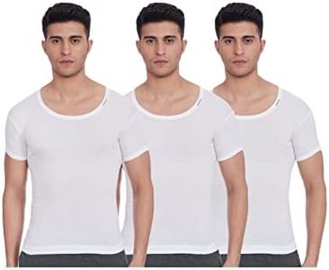 Rupa Frontline Men's Solid Vest (White_Large L)