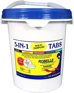 Robelle 25-Pounds Premium 5-In-1 Multi-Purpose Tabs, Chlorine Tablets 3 Inch, Made in USA