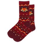 Hot Sox Womens Fox Boot Crew Socks, Fox (Red), 4-10