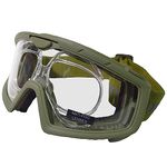 Nuprol - Battle Visor EN166 Rated Protective Eyewear (w/Corrective Lens Insert Frame) (Clear|Green)