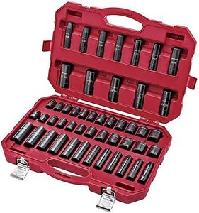 Craftsman 48pc Master Laser Impact Socket Accessory Set with Portable Case, 1/2 Drive, Inch/metric