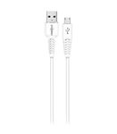 FRONTECH 12W / 2.4A Fast Charging 1M Braided USB to V8 Data Cable for Smartphones, Tablets, Laptops & other Micro USB V8 Devices, Charging and Data Sync (1031 - White)