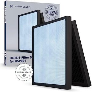 HATHASPACE Air Purifier HEPA Filter Replacement - Certified Filters for HSP001 Smart Purifiers - Easy to Install, Improved Air Quality - H13 True HEPA, 1 Set