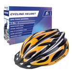 Strauss Adjustable Cycling & Skating Helmet with Detachable Visor | Light Weight with Superior Ventilation | Adjustable Strap with Comfortable Chin Padding | Ideal for Men, Women & Kids (Black/Yellow)