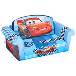 Marshmallow Furniture, Children's 2-in-1 Flip Open Foam Compressed Sofa, Disney's Cars