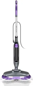 BOJUK Scrub & Steam Mop with Rotating Mop Pads, LED Headlights, 6 Scrub Pads, Large Tank, Swivel Steering, Effortless Scrubbing Hard Floor Cleaner Upgraded