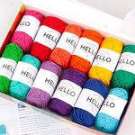 Hello 100% Cotton 12 Ball Yarn Pack - Vibrant