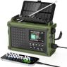 Mesqool DAB+/DAB/FM Wind Up Radio with 12000mAh Rechargeable Battery, Emergency Radio with Solar & Hand Crank Charging, Bluetooth 5.0, 2.4" Display, Dual Alarms, 5W Torch & Reading Lamp for Outdoors