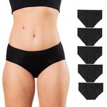 Bambody Absorbent Brief: Super Comfy Period Panties - 3 Pack: Black - Medium