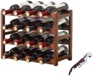 4 Tiers Bamboo Wine Rack - Wooden 1