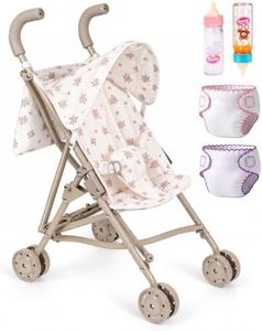 BABESIDE Baby Doll Stroller Set, Pretend Play Doll Stroller for Girls