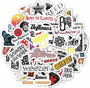 BulbaCraft 100Pcs Grunge Stickers, 90's Grunge Music, Rock Stickers, Rock Band Stickers, Grunge Gifts for Men and Women, Waterproof Stickers, Guitar Stickers, Music Stickers