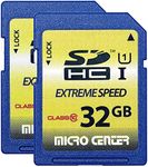 INLAND 32GB Class 10 SDHC Flash Memory Card Standard Full Size SD Card USH-I U1 Trail Camera by Micro Center (2 Pack)