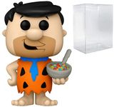 POP Ad Icons: Fruity Pebbles - Fred Flintstone with Cereal Funko Pop Vinyl Figure (Bundled with Compatible Pop Box Protector Case),Multicolor