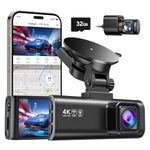 REDTIGER Dash Cam Front Rear, 4K/2.5K Full HD Dash Camera for Cars, Included 32GB Card, Built-in Wi-Fi GPS, 3.18” IPS Screen, Night Vision, 170°Wide Angle, WDR, 24H Parking Mode(F7NP)