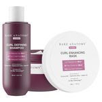 Bare Anatomy Curl Defining Shampoo + Curl Enhancing Hair Mask | Smoothens & Conditions Hair | Curl Retention & 2X Frizz Protection For 48 Hours | Sulphate & Paraben Free | Women & Men | 250 ml + 250gm