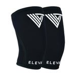 Elevate Weightlifting Knee Sleeves - Squat Approved Knee Supports - For Powerlifting Crossfit Weight Lifting Strength Training - Avoid Injury or Aid Recovery - 9mm or 7mm Knee Sleeves For Men & Women