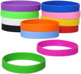 LVNRIDS Silicone Elastic Wristbands, Customizable Blank Rubber Wrist Bands Bracelets, Silicone