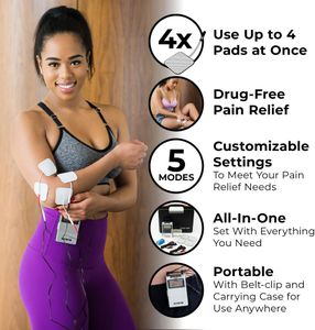 TENS 7000 Digital TENS Unit Muscle Stimulator – Pain Relief Device with Accessories