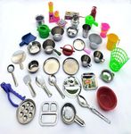 Plateau Stores 38 Pcs Miniature Kitchen Set for Kids Girls Boys,Kitchen Play Set,Stainless Steel Set,Toys for Girls,Prentend Play Toys Comes in a Zipper Pouch.