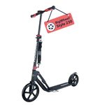 HUDORA BigWheel Style 230 Scooter - Sturdy Aluminum Scooter with Large Foot Deck - Adjustable & Foldable City Scooter for up to 120kg - Scooters for Teens & Adults