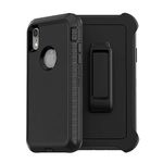 Defender Case Compatible with iPhone XR (ONLY) Defender Phone Case with Port Protection SCREENLESS Case Black